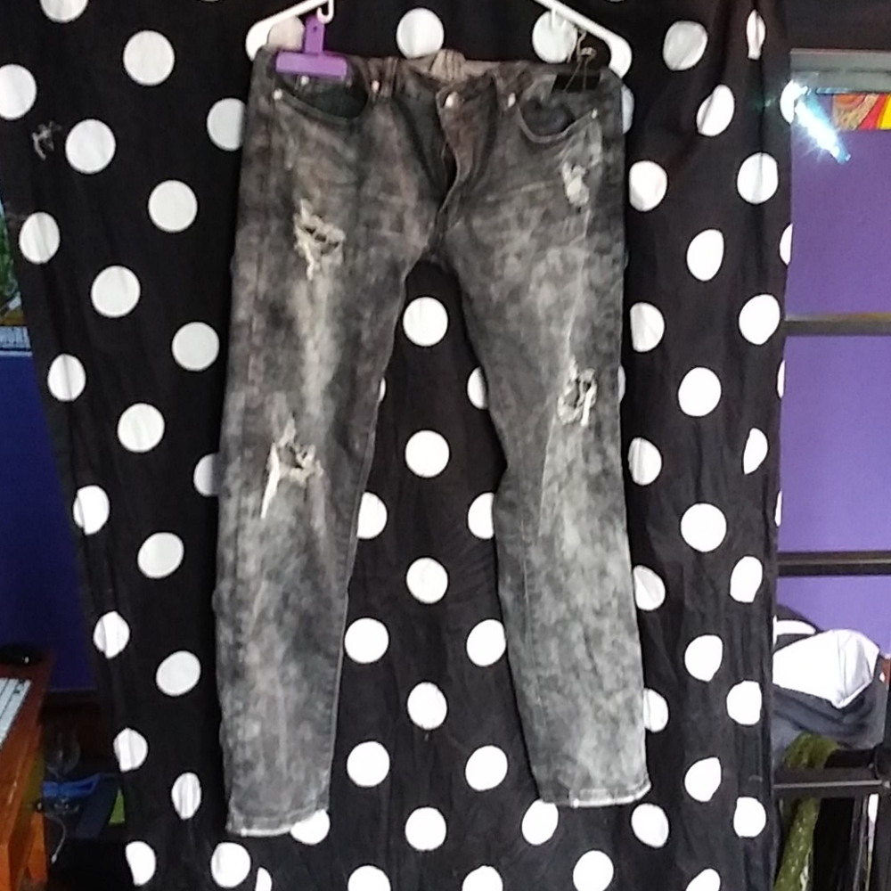 Distressed acid washed jeans size 31 11